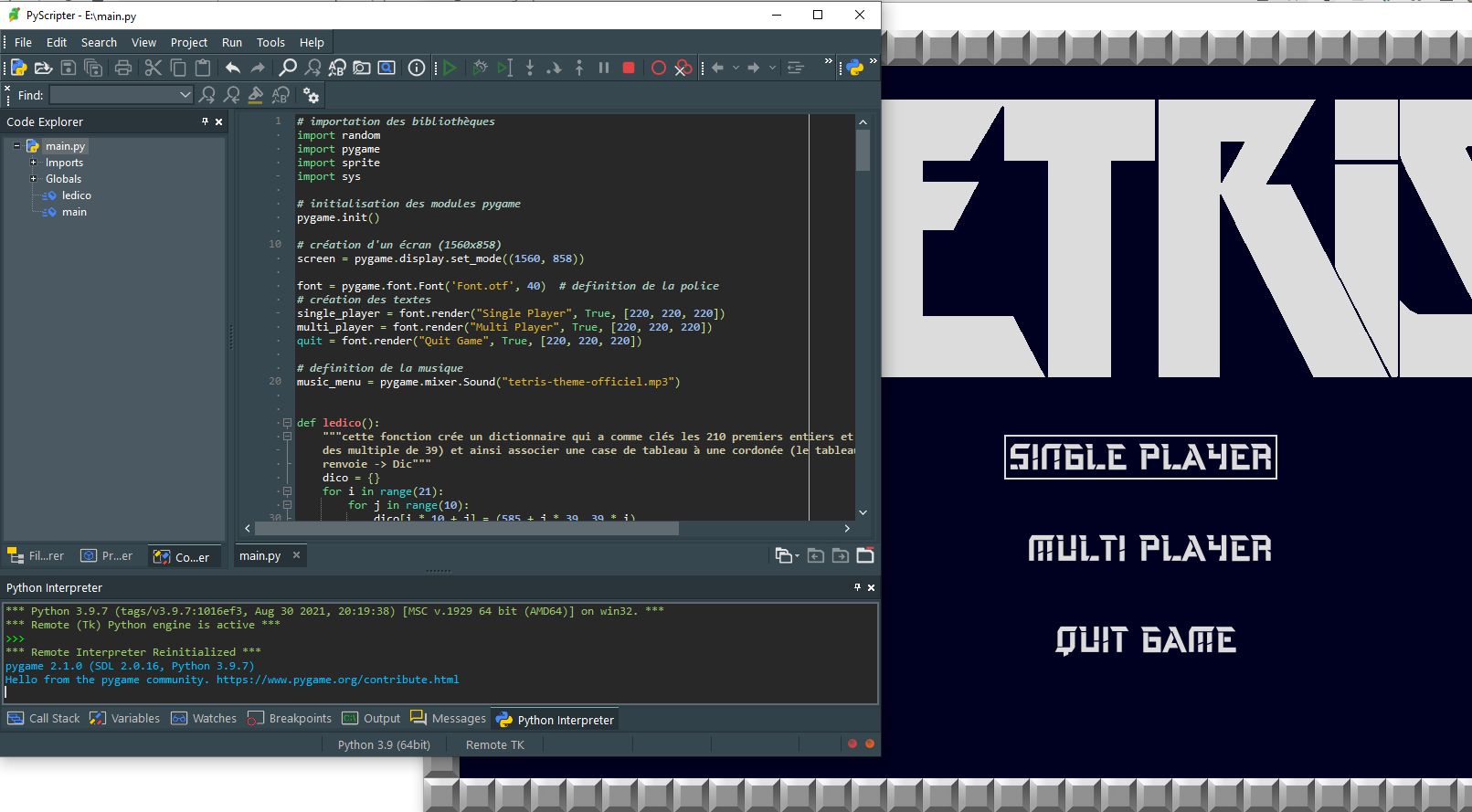 Réalisation de projets informatiques par les élèves de première NSI